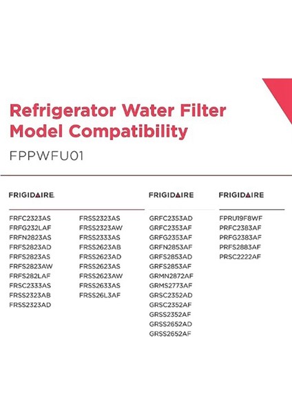 FPPWFU01 Buzdolabı Filtre Elemanları, Pwf-1 Buzdolabı Filtre Elemanları ve Su Filtresi Için Uygundur (Yurt Dışından) fırsatları