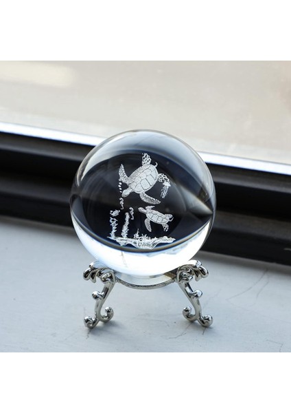 3D Lazer Kazınmış Yıldızlı Kristal Dekoratif Top Figürü 60MM Cam Küre Kağıt Ağırlığı Standlı Sanat Dekor El Sanatları F (Yurt Dışından) fiyatları