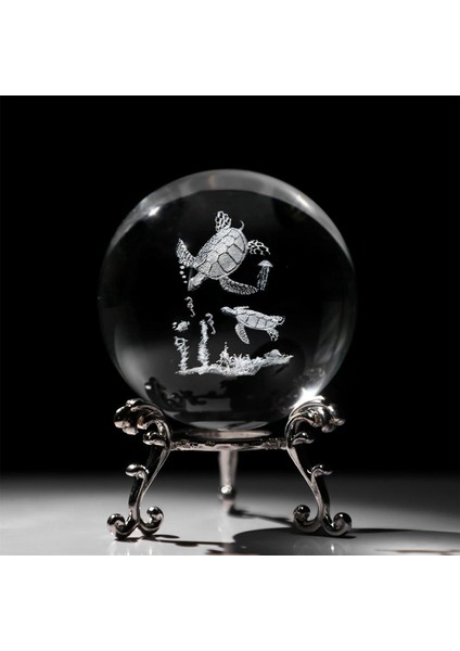 3D Lazer Kazınmış Yıldızlı Kristal Dekoratif Top Figürü 60MM Cam Küre Kağıt Ağırlığı Standlı Sanat Dekor El Sanatları F (Yurt Dışından) modelleri