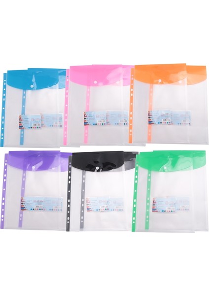 12'li Paket A4 Delikli Cepli Plastik Cüzdanlar - 11 Delikli Genişletilebilir Klasör Cepli Zarf Dosya Klasörleri (Yurt Dışından) modelleri