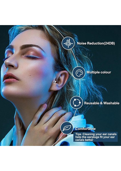 Konser Müzisyenleri Için Yüksek Kaliteli Konser Kulak Tıkacı, Gürültü Azaltma Kulak Tıkacı, 24DB Gelişmiş Filtre 2 Çift (Siyah) (Yurt Dışından) indirimleri