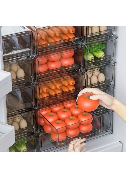 Çekmeceli Buzdolabı Saklama Kutusu, Istiflenebilir Buzdolabı Saklama Kutusu, Mutfak Dolabı Taze Saklama Kutusu L (Yurt Dışından) fiyatları