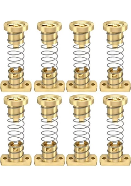 Upgrade 3 3s Pro V2 -10 3D Yazıcı Için 8 Adet Z T8 Geri Tepme Önleyici Yaylı Somun Giderici Pirinç Somun (Yurt Dışından)