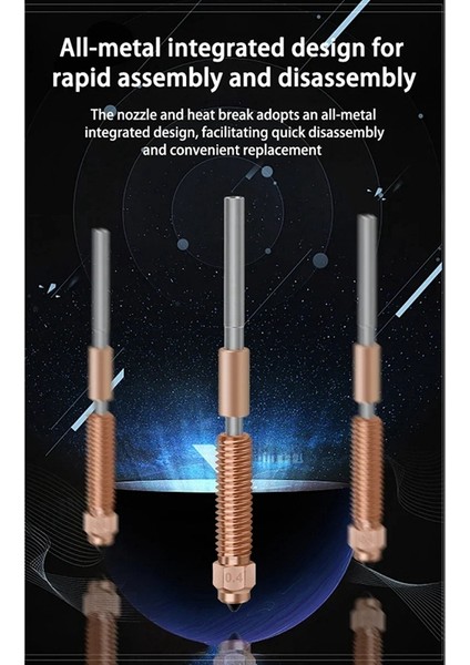 K1C 3D Yazıcı Aksesuarları, Bakır Alaşımlı ve Sertleştirilmiş Çelik Nozul, ENDER3V3/K1MAX/K1C Için Hızlı Çıkarma Nozul Kiti (Yurt Dışından) indirimleri