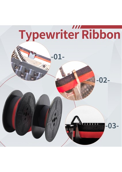 Çoğu Daktilo Için 2'li Daktilo Şeridi Çift Makaralı Daktilo Şeridi Kırmızı ve Siyah Çift Makaralı Yedek Paket (Yurt Dışından) indirimleri