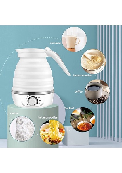 Seyahat Katlanabilir Elektrikli Su Isıtıcısı, 800W Hızlı Kaynama, Taşınabilir Silikon Su Isıtıcısı, 600ML, 110V, Abd Fişi (Yurt Dışından) indirimleri