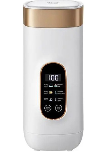 Taşınabilir Seyahat Elektrikli Termal Kupa 650ML Sıcak Su Isıtma Kupası Süt Seyahat Kazanları Kupalar Termal Kupalar Ab Fişi, Beyaz (Yurt Dışından)