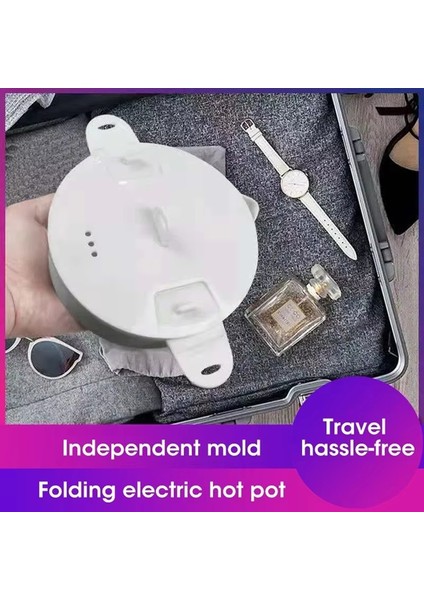 Seyahat Su Isıtıcısı Elektrikli Pişirme Sıcak Tencere Su Kazanı Kamp Elektrikli Tencere Ab Fişi Için Çok Amaçlı Taşınabilir Katlanabilir Silikon Tencere (Yurt Dışından) indirimleri