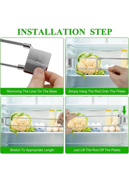12,44 Inç - 22,63 Inç Ayarlanabilir Paslanmaz Çelik Rv Buzdolabı Gergi Çubukları Rv Buzdolabı Uzatılabilir Çubukları (Yurt Dışından) fırsatları