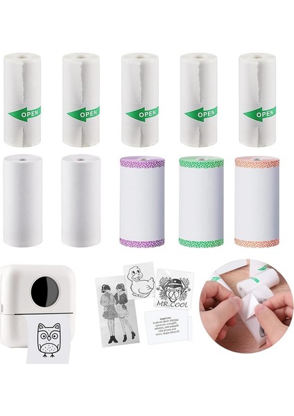 Mini Etiket Fiş Yazıcısı Taşınabilir Termal Cep Yazıcısı Için 10 Rulo Termal Kağıt Kendinden Yapışkanlı Etiket Kağıdı (Yurt Dışından) fiyatları