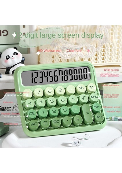 Masaüstü 12 Haneli Sevimli Hesap Makinesi, Mekanik Anahtar Tasarımı, Büyük LCD Ekranlı Büyük Düğmeli Hesap Makinesi, Degrade Pembe (Yurt Dışından) fırsatları