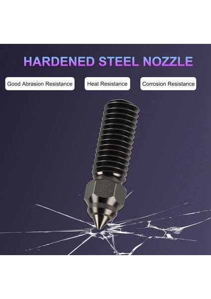 K1, K1 Max, Ender3 V3 Ke, -, -10 Se 3D Yazıcılar Için 5 Adet 0,4 mm Sertleştirilmiş Çelik Nozul Ekstruder Sıcak Uç Nozul Kiti (Yurt Dışından) modelleri