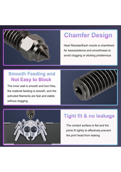 K1, K1 Max, Ender3 V3 Ke, -, -10 Se 3D Yazıcılar Için 5 Adet 0,4 mm Sertleştirilmiş Çelik Nozul Ekstruder Sıcak Uç Nozul Kiti (Yurt Dışından) fırsatları