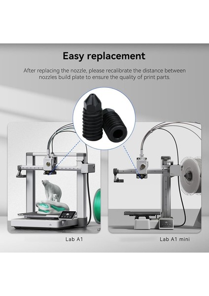 Bambu Nozullar Için, A1MINI 3D Yazıcı Için 500℃ Yüksek Sıcaklık Aşınma ve Çıkarılabilirliğe Yükseltilmiştir (Yurt Dışından) indirimleri