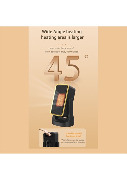900W, 45° Ayarlanabilir Açıya Sahip, Küçük Elektrikli Isıtıcı, Iç Mekan Ofis Kullanımı Için, Ab Fişli, Alan Isıtıcısı (Yurt Dışından)