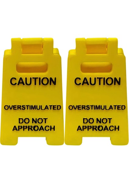 Dikkat Aşırı Uyarılma Masa Işareti, Yaklaşmayın Işareti, Eğlenceli Mini Tabela, Yenilikçi Masa Dekoru, Bölme Aksesuarları (2 Adet) (Yurt Dışından)