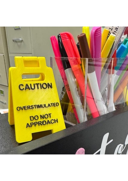 Dikkat Aşırı Uyarılma Masa Işareti, Yaklaşmayın Işareti, Eğlenceli Mini Tabela, Yenilikçi Masa Dekoru, Bölme Aksesuarları (2 Adet) (Yurt Dışından) fırsatları