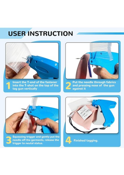 Giysiler Için 2'li Etiketleme Tabancası, 2500 Adet Çubuk Bağlantı Elemanı ve Kendin Yap Giysi Etiketleme Tabancası Için Ekstra 3 Iğneli Giysi Etiketleme Tabancası (Yurt Dışından) modelleri