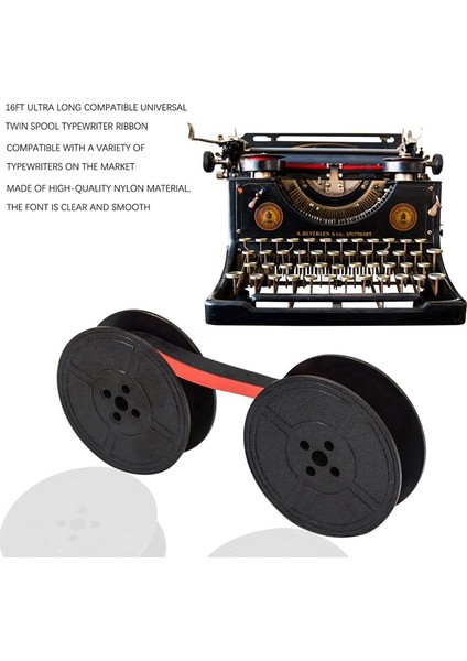 Çoğu Daktilo Için 6 Adet Evrensel Daktilo Şeridi Çift Makaralı Daktilo Şeridi Değişimi (Siyah-Kırmızı, Siyah) (Yurt Dışından) fırsatları