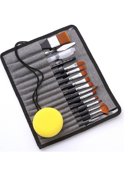 Naylon Saç Akrilik Boya Fırçaları, Bağcıklı Kılıf, Akrilik Yağlıboya Tuval Için Sanatçı Boya Fırçası Seti (Yurt Dışından)