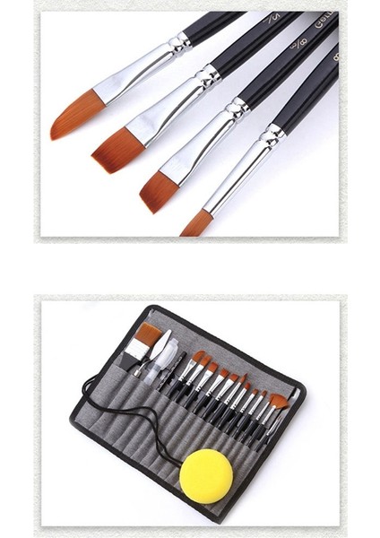 Naylon Saç Akrilik Boya Fırçaları, Bağcıklı Kılıf, Akrilik Yağlıboya Tuval Için Sanatçı Boya Fırçası Seti (Yurt Dışından) fırsatları