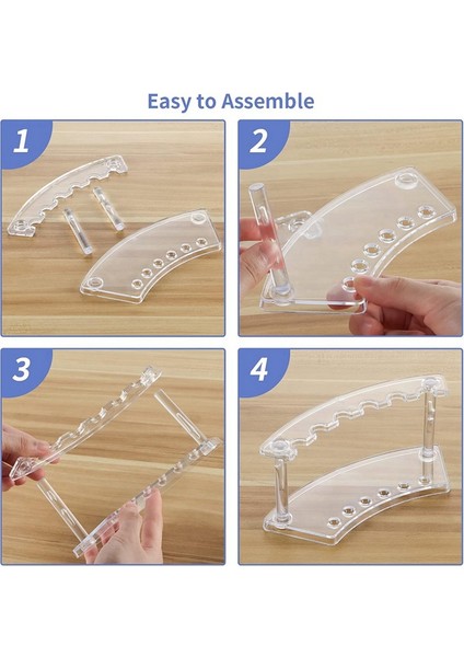 6 Parça Kalem Sergileme Standı, El Sanatları Fuarları Için Şeffaf Kalem Sergileme Rafı (Yurt Dışından) fırsatları