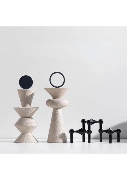 Soyut Geometrik Kumtaşı Heykel Sanat Süsleri Giriş Oturma Odası Tv Dolabı Masaüstü Ev Dekorasyonu B (Yurt Dışından) indirimleri