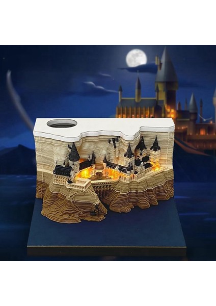 Time Piece Takvimi, 2025 Masa Takvimi Not Defteri, Işıklı 3D Magic Castle Time Piece Not Defteri (Yurt Dışından) indirimleri