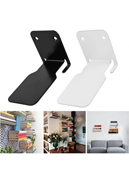 Paslanmaz Çelik Kitaplık Ağır Hizmet Tipi Şık Yüzen Kitaplık Seti Yerden Tasarruf Sağlayan Duvara Monte Raflar Ev Ofisi Için (Yurt Dışından) fiyatları