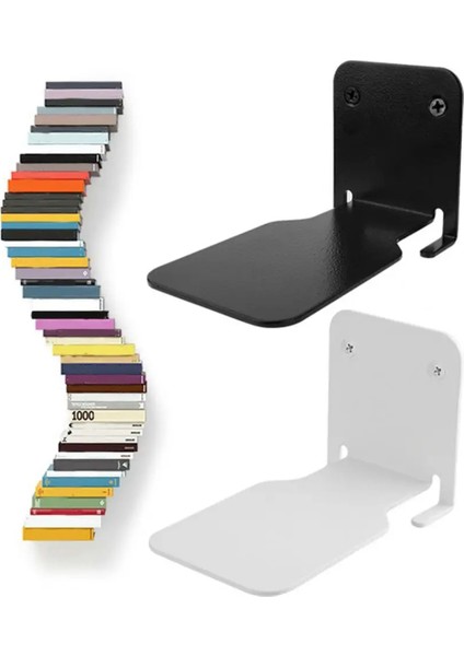 Paslanmaz Çelik Kitaplık Ağır Hizmet Tipi Şık Yüzen Kitaplık Seti Yerden Tasarruf Sağlayan Duvara Monte Raflar Ev Ofisi Için (Yurt Dışından) modelleri