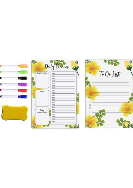 Buzdolabı Için Silinebilir Yazılı Manyetik Akrilik Günlük Planlayıcı Not Panosu (Yurt Dışından)