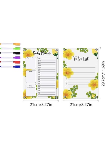 Buzdolabı Için Silinebilir Yazılı Manyetik Akrilik Günlük Planlayıcı Not Panosu (Yurt Dışından) modelleri