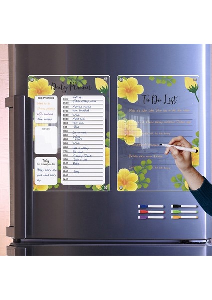 Buzdolabı Için Silinebilir Yazılı Manyetik Akrilik Günlük Planlayıcı Not Panosu (Yurt Dışından) fırsatları