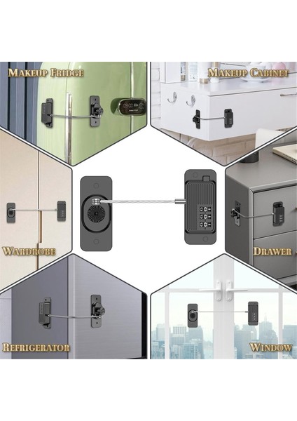 Buzdolabı Kilidi, Buzdolabı Kilidi, Anahtarsız Tek Tıkla Erişim, Özelleştirilebilir Şifre, Çocuk Güvenlik Şifreli Kilit Beyaz (Yurt Dışından) fırsatları