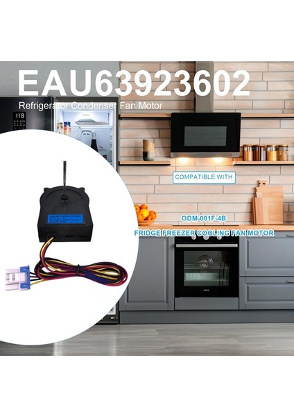EAU63923602 Buzdolabı Kondenser Fan Motoru, Buzdolabı Soğutma Fanı Motoru Montajı -001F-4B Dc 12V 1A (Yurt Dışından) modelleri