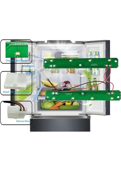 W11043011 PS12070396 Için 2 Adet Buzdolabı LED Işık Kartı (Sadece Pcb) Buzdolabı LED Işığı (Yurt Dışından) indirimleri