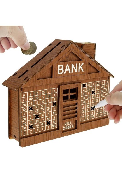 Yetişkin Çocuklar Için Ahşap Kumbara, Sayaçlı Kumbara, Para Biriktirme Kutusu, Yeniden Kullanılabilir Kumbara (Yurt Dışından) modelleri