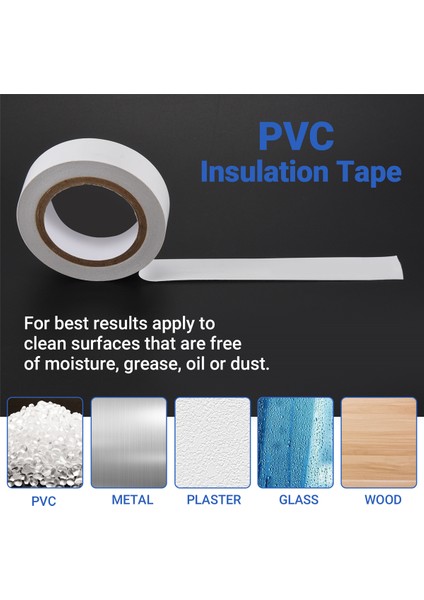 19MM*10M Su Geçirmez Bant, Beyaz (Yurt Dışından) fırsatları