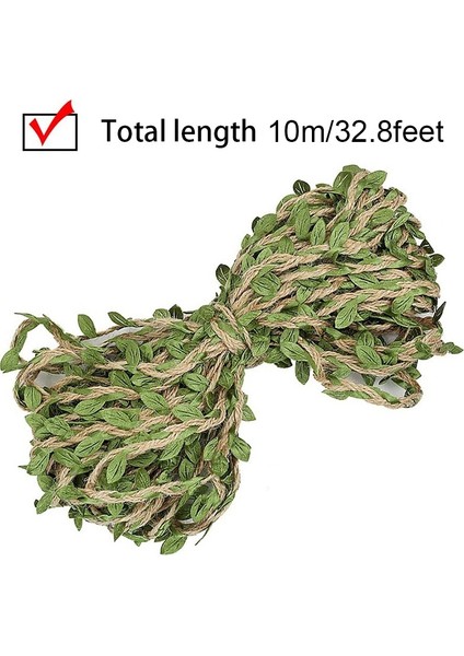 Doğal Ip 5mm Yapay Yapraklı Çuval Ipi Kendin Yap Hediye Paketleme Düğün Bahçesi Için Ip (32.8ft) (Yurt Dışından) fırsatları
