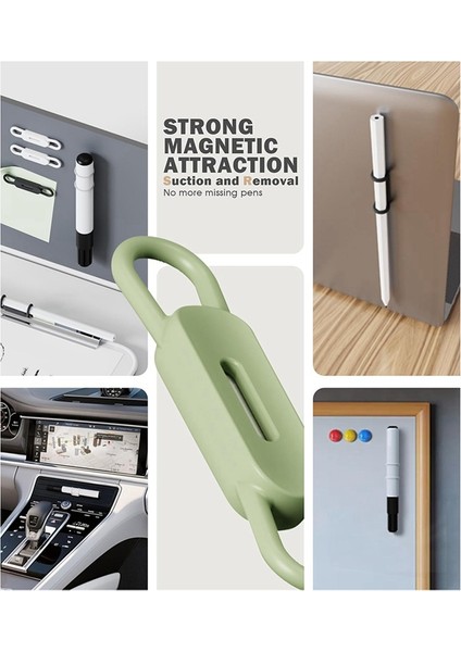 12'li Paket Manyetik Kalemlik, Silikon Ayarlanabilir Kalemlik Masa, Buzdolabı, Beyaz Tahtalar, Ofis (Çoklu) (Yurt Dışından) indirimleri