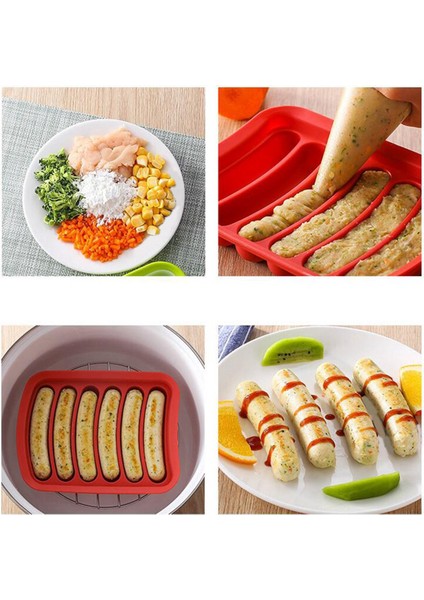 Green-6'sı 1 Arada Sosis Makinesi Kendin Yap Kalıp Yapımı Sosis El Yapımı Jambon Silikon Kalıp Gıda Makinesi Mutfak Pişirme Aletleri (Yurt Dışından) indirimleri