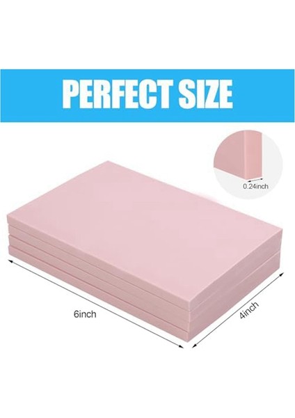 Baskı Üretimi Için 4 Parçalı 15 x 10 cm Pembe Kauçuk Gravürlü Linolyum Blok Damga Yapım Kiti (Yurt Dışından) modelleri