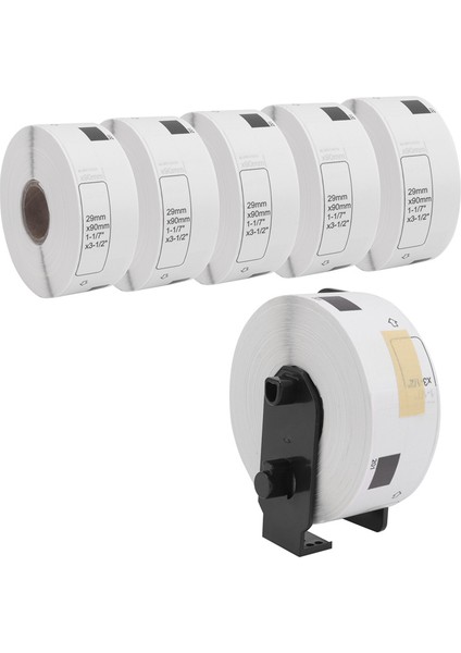 -11201 Standart Adres Etiketleri 29 mm x 90 mm QL-800 QL-810W QL-700 Için 6 Rulo Uyumlu Etiket (Yurt Dışından) modelleri