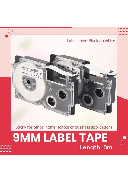 -120 -E300 -60 -100 KL750B KL820 KL750 KL7200 Etiket Yazıcı Bandı Termal Kağıt Için 6 Adet 9mm Etiket Şeridi (Yurt Dışından) indirimleri