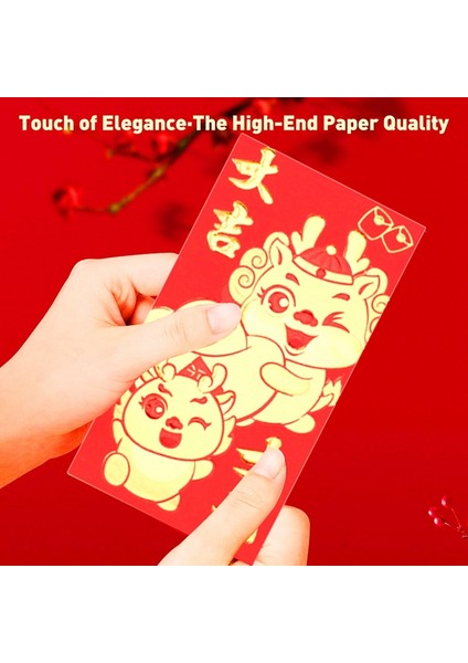 36 Adet Çin Kırmızı Zarf 2024 Yeni Yıl, 6 Tasarım, Para Için Çin Zarfları 2024 Ejderha Ay Yeni Yılı, 6,5x3,5 Inç (Yurt Dışından) indirimleri