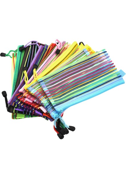 A6 Fermuarlı File Kese, Renkli Kalem Çantası, Belge Çantası, Seyahat Makyajı, Ofis Malzemeleri, Seyahat Aksesuarları Için Saklama Kesesi (14 Adet) (Yurt Dışından)