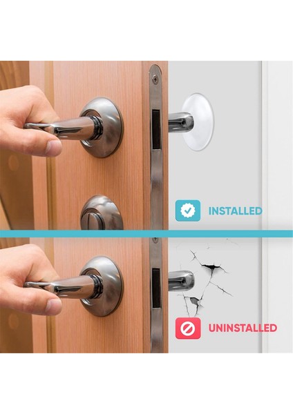 Duvar Kapı Kolu Tıkacı, Silikon Şeffaf Çarpışma Önleyici Etiket, Kalınlaştırılmış Kapı Kolu Çarpışma Önleyici Ped, Sessiz (Yurt Dışından) modelleri