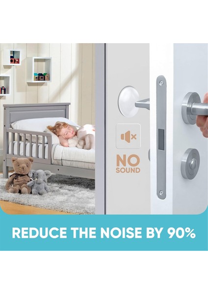 Duvar Kapı Kolu Tıkacı, Silikon Şeffaf Çarpışma Önleyici Etiket, Kalınlaştırılmış Kapı Kolu Çarpışma Önleyici Ped, Sessiz (Yurt Dışından) fırsatları