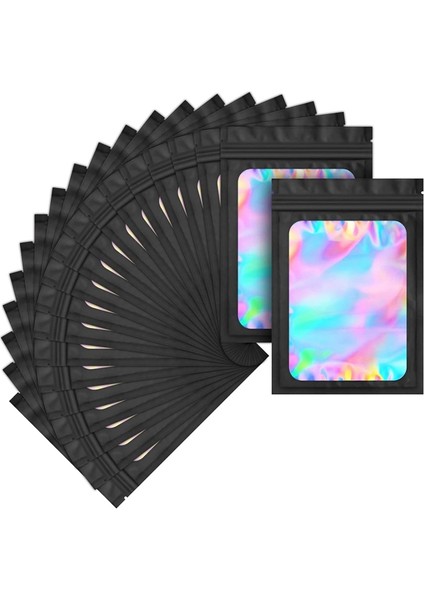 Küçük Işletmeler Için 100'LÜ Paket Mylar Torbalar Holografik Koku Geçirmez Paketleme Çantası Tekrar Kapatılabilir Kese Torbaları (3x5 Inç) (Yurt Dışından) fiyatları