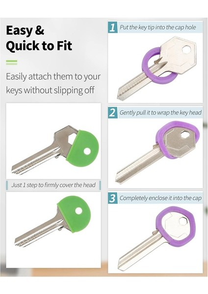 80 Parça Anahtar Renkli Kılıflar, Anahtar Başlıkları, Etiket Kılıfları, Anahtar Tanımlama Halkaları, Anahtar Düzenleme Ev Anahtarı Için Anahtar Üstleri (Yurt Dışından) modelleri
